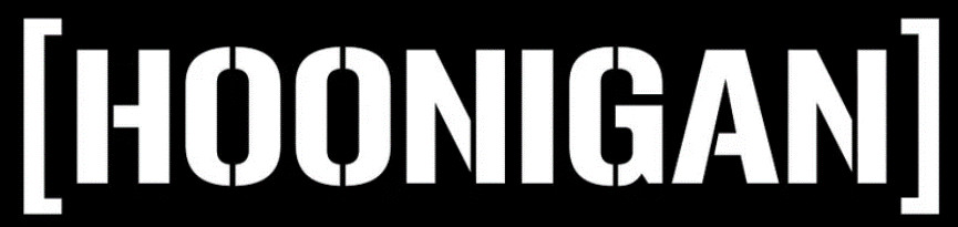 Vinyl Decal for Window – HOONIGAN, 10″ LONG X 2″ TALL, Matte Black
