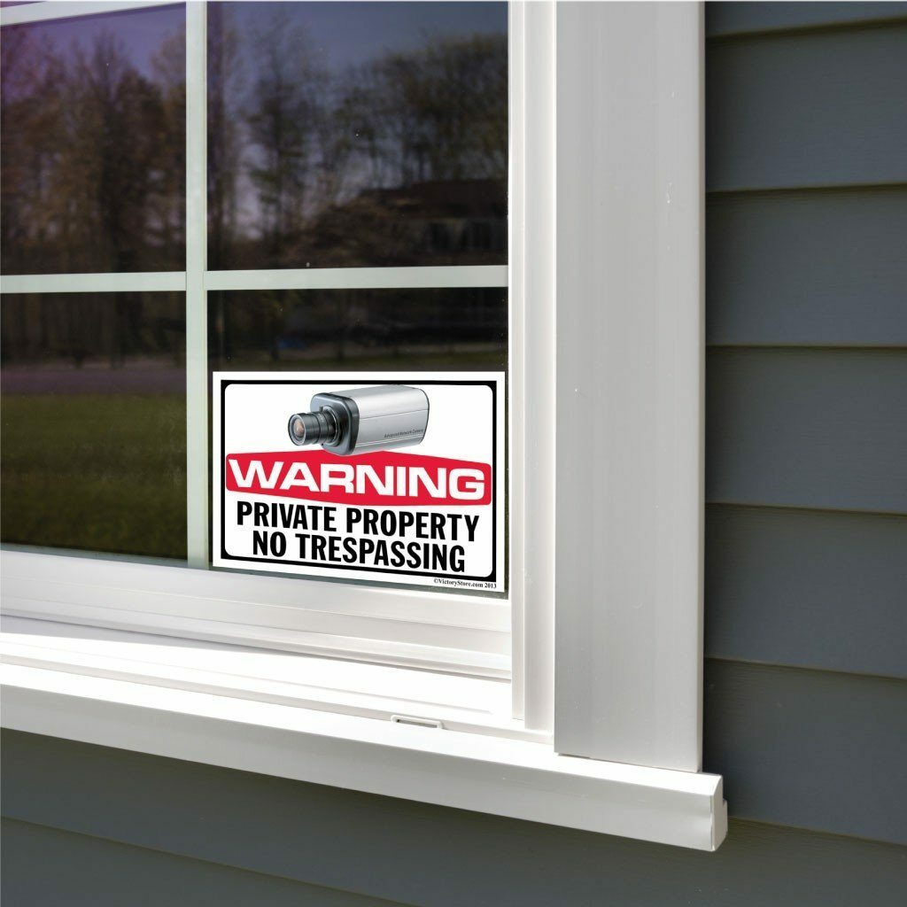 Private Property No Trespassing Security Camera Sign/Sticker – #11 FREE SHIPPING