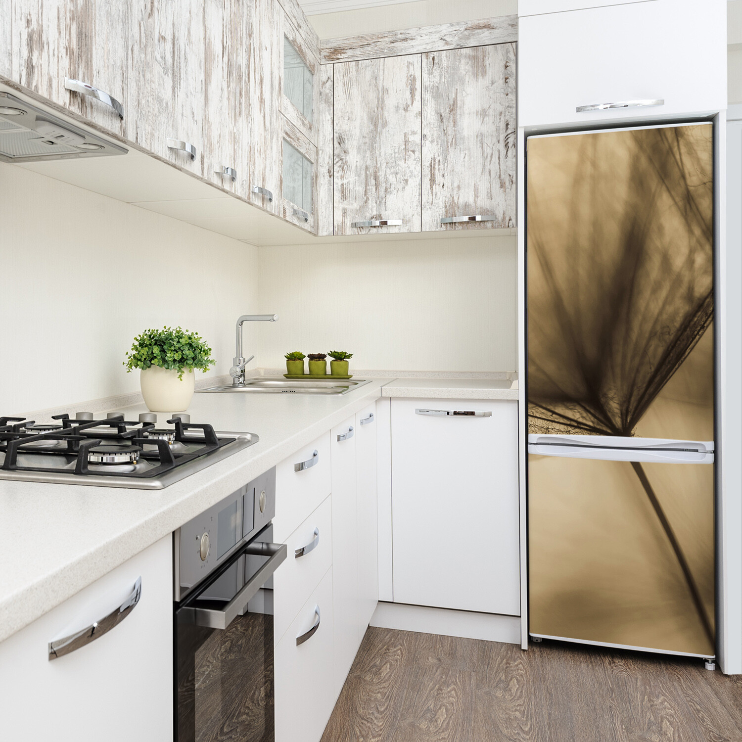 3D Refrigerator Kitchen Removable Sticker Magnet Flowers The dandelion was sown