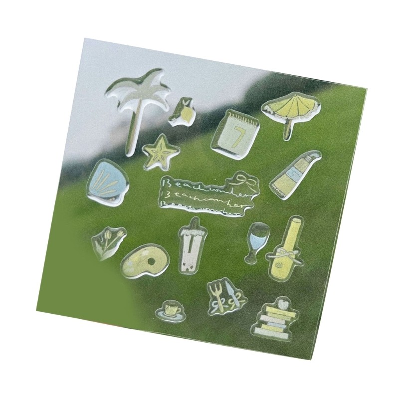 Various Cute Pattern Jelly Stickers Decals For Gift And Room Decoration No