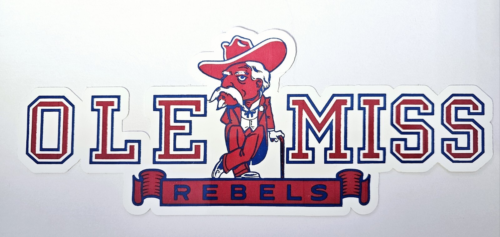 Ole Miss University Mississippi Colonel Rebel Waterproof Sticker FREE shipping