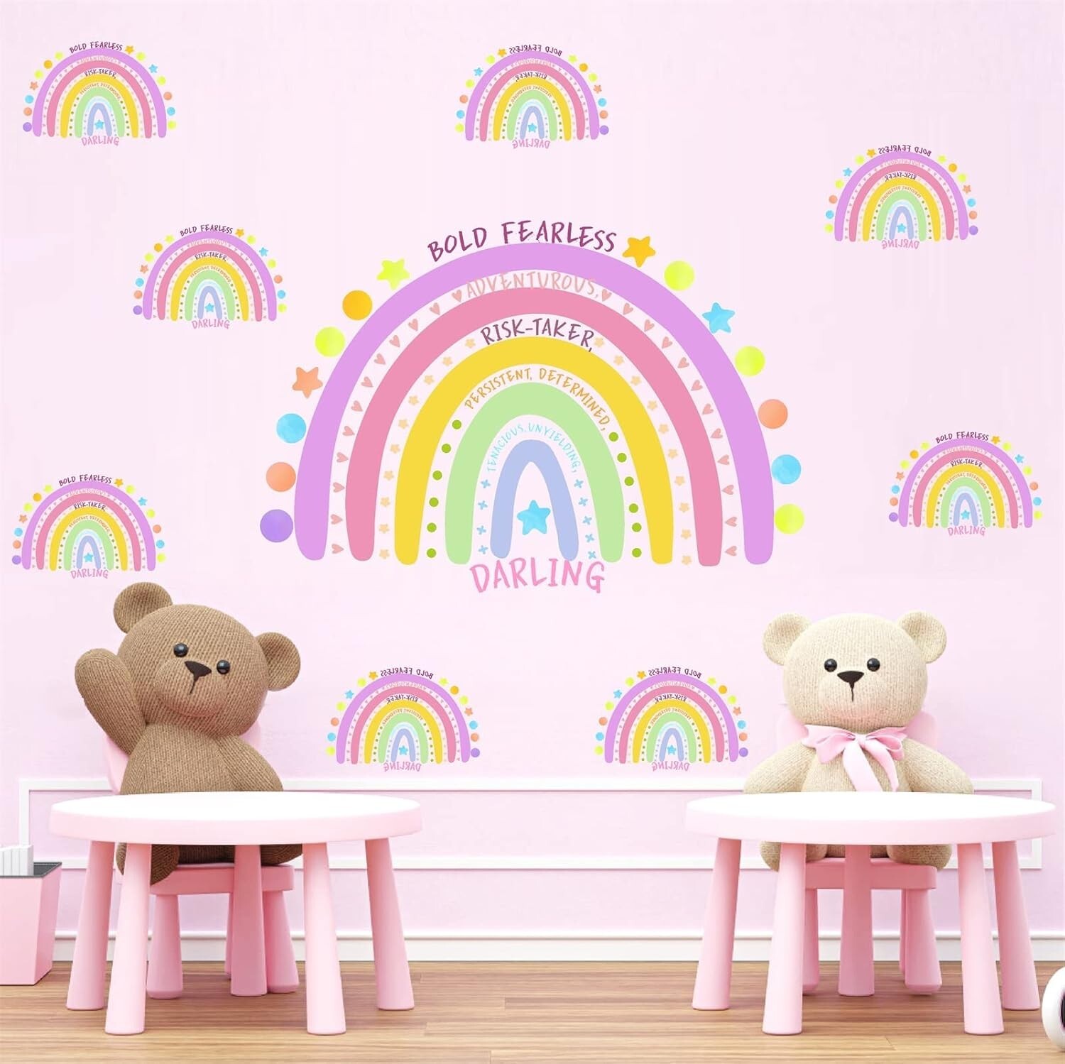 Large Rainbow Inspirational Wall Decal Quote Positive Colorful Art Sticker