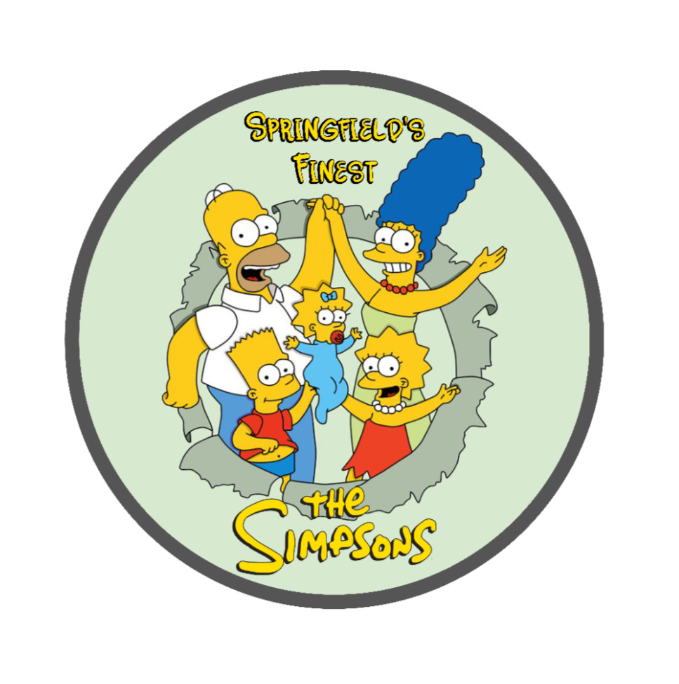 The Simpsons “Springfield’s Finest” – 4″ Handmade Vinyl Decal Vehicle Cooler 26