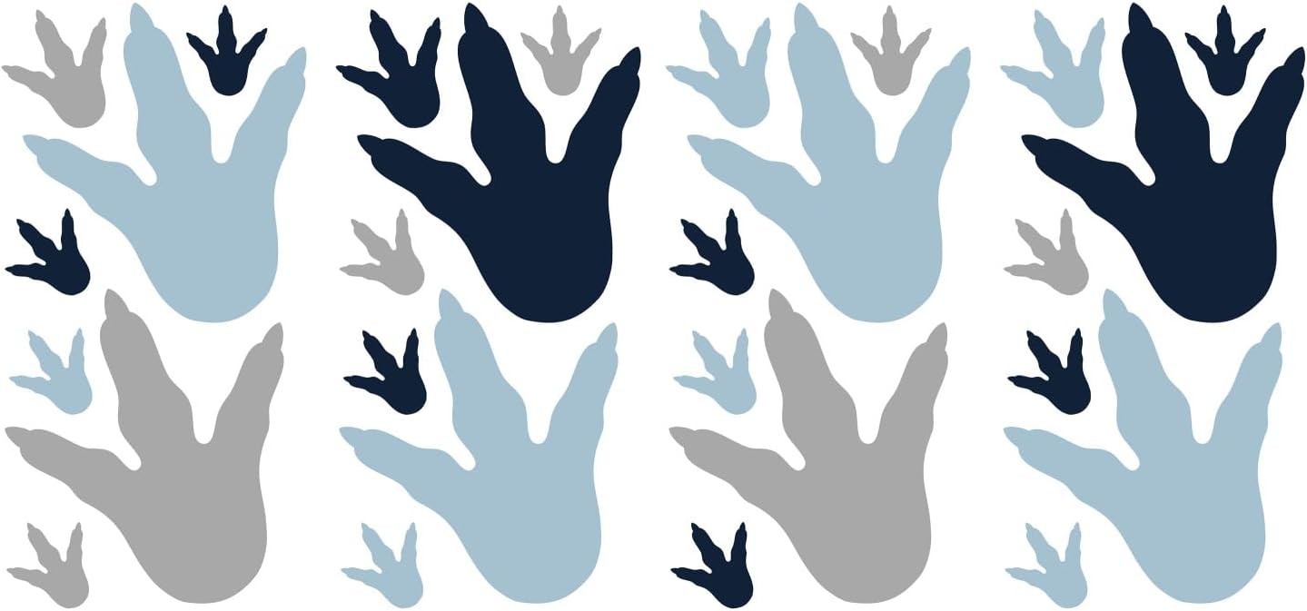 Dinosaur Feet Peel and Stick Wall Decals Set – 28 Reusable Vinyl Designs