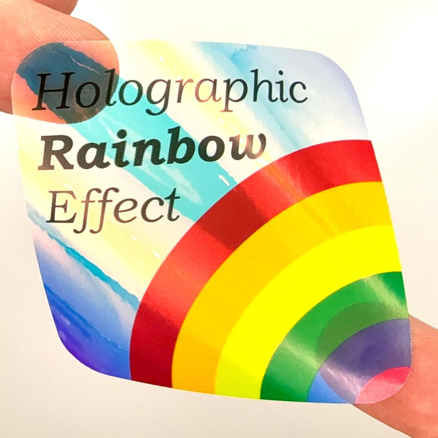 Custom Clear Holographic Stickers 100 Pack Personalized Waterproof Business Logo