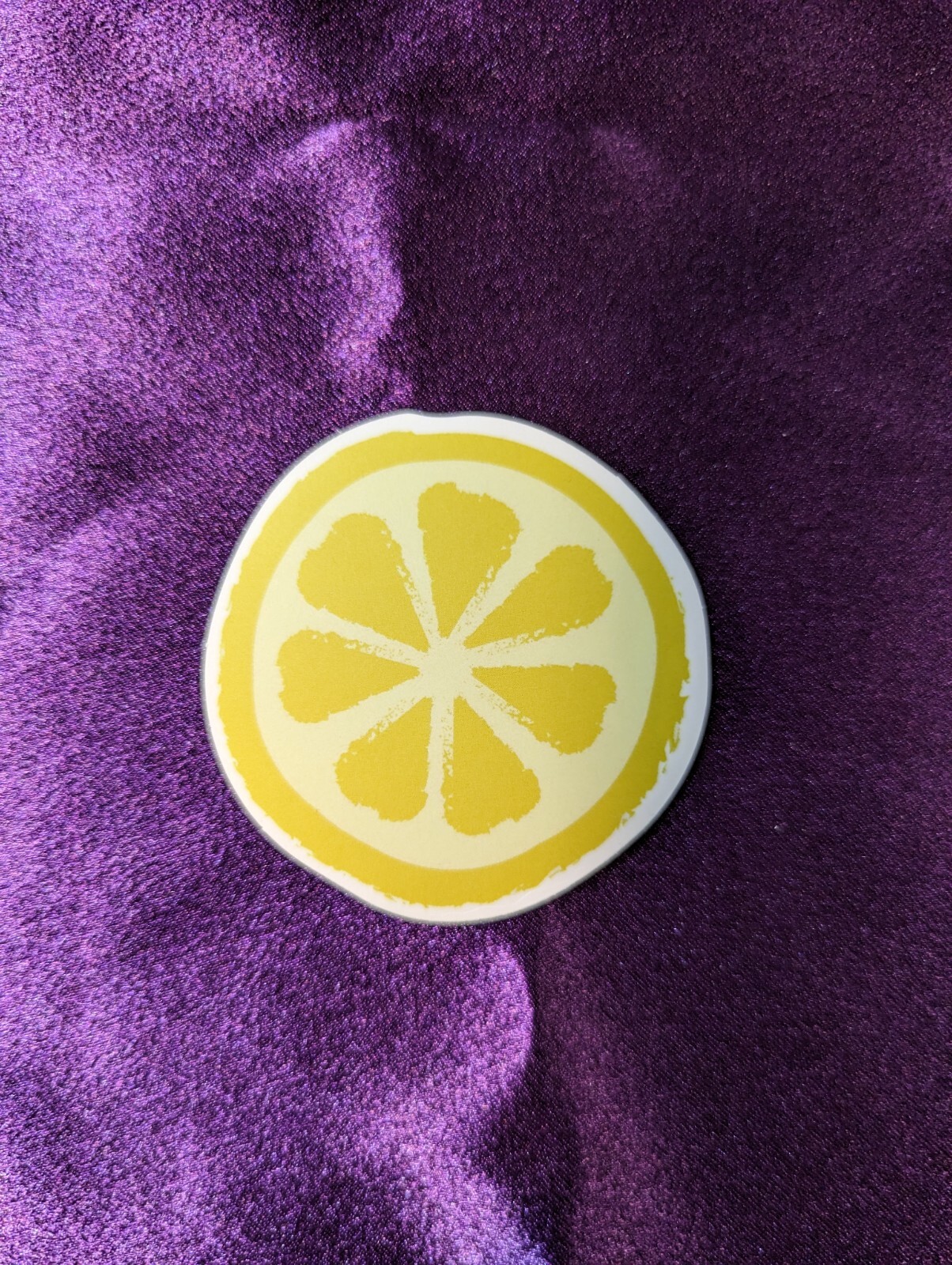 Round Lemon slice Yellow Sticker Water Bottle Phone Sticker Laptop Sticker
