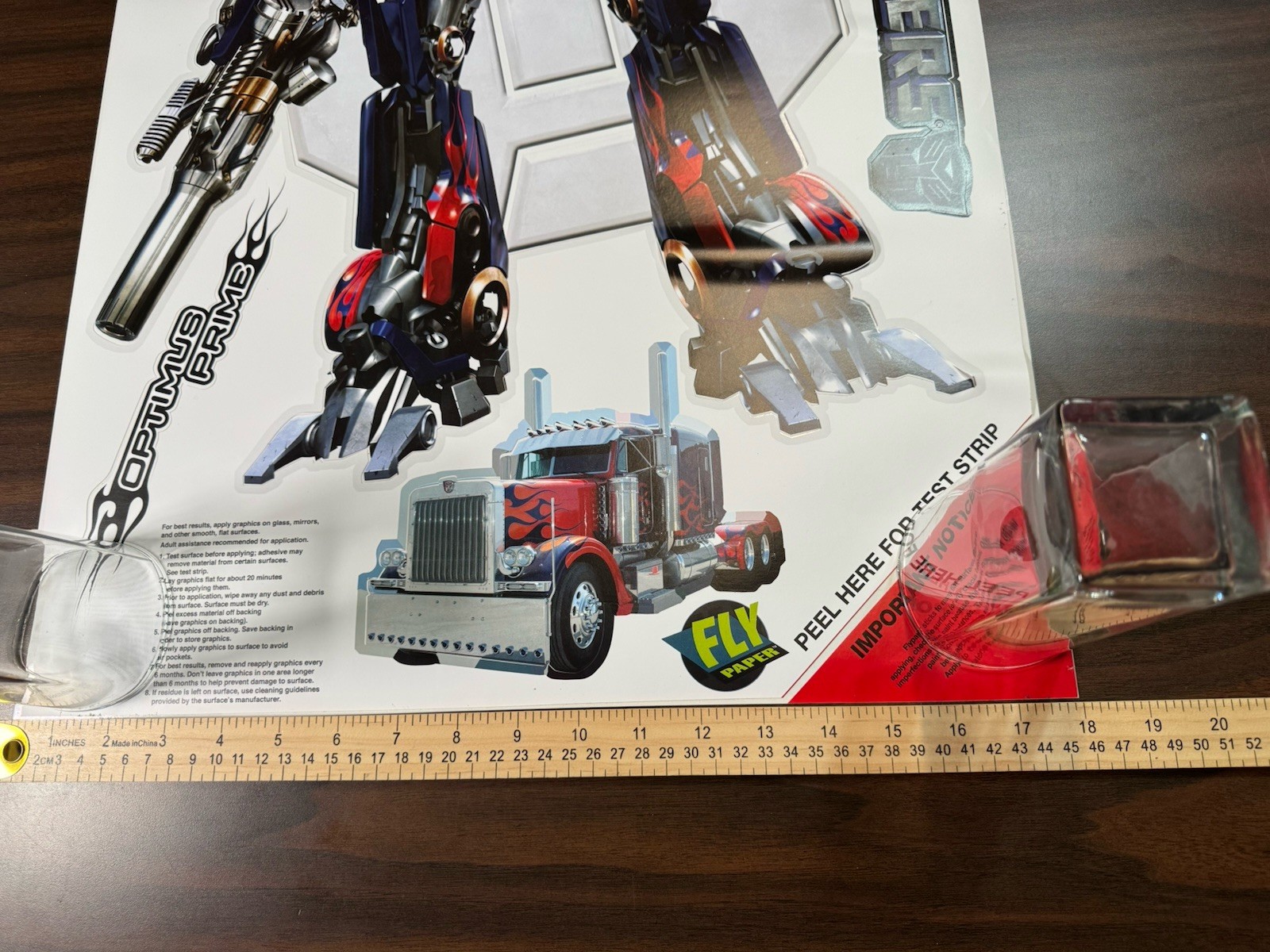Transformer Optimus Prime Wall Decal 24” x 18” Wall Graffix Sticker * See Desc…