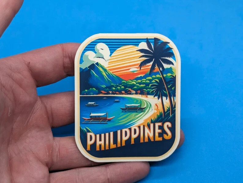 Philippines Travel Sticker – Asia Decal for Laptop, Car, Water Bottle, Luggage