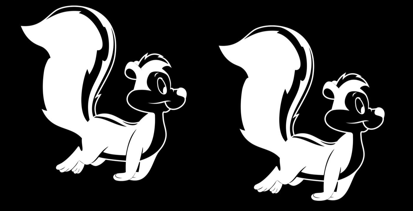 Pepé Le Pew Two 5″ Black or White Vinyl Decals Car Window Laptop Tablet