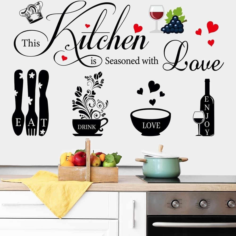 Kitchen Wall Decals Wall Arts Stickers Dining Room Rules Decal Decor Kitchen