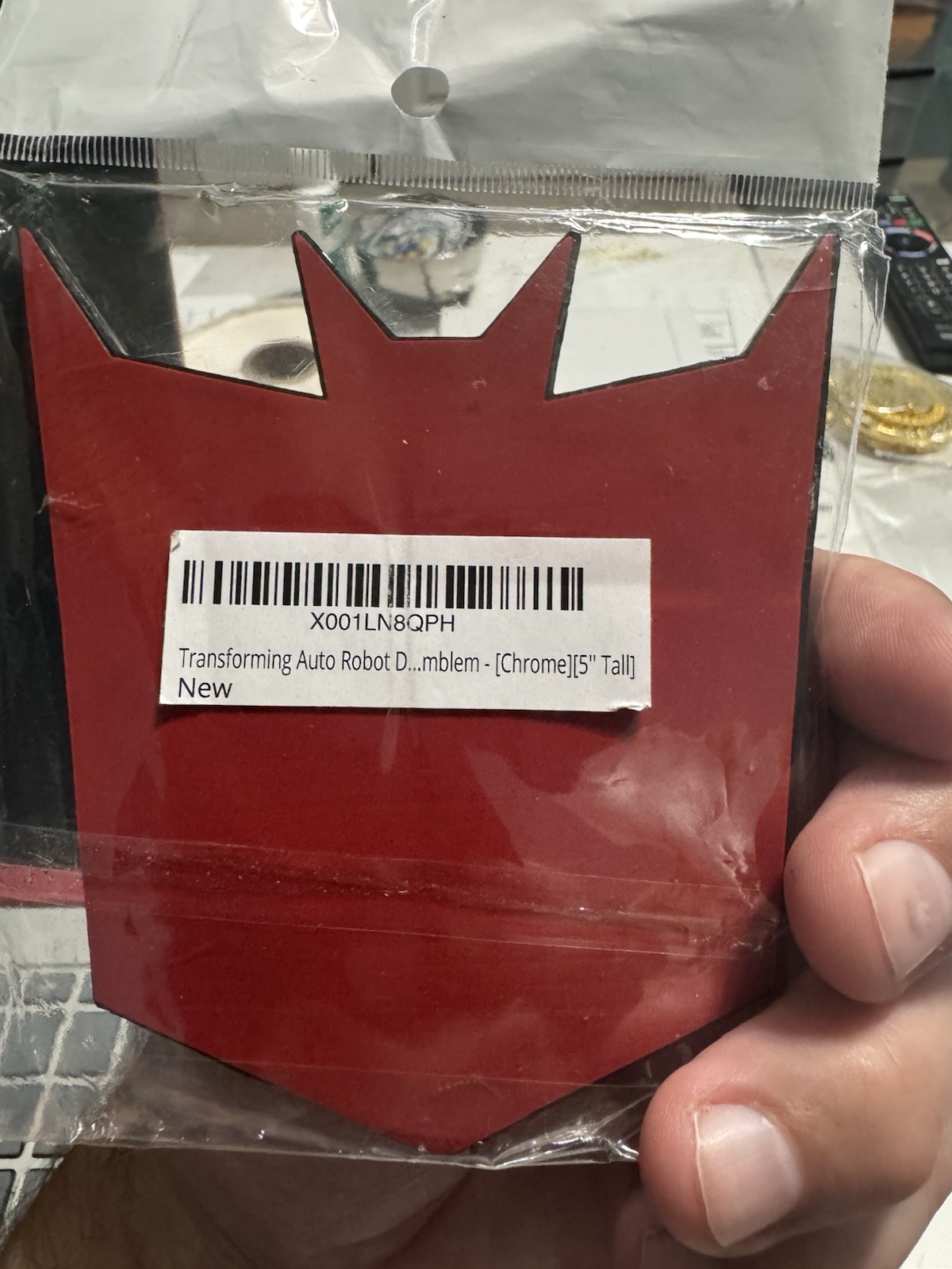 Optimus prime decal Transformers Autobot chrome Decal 5 Inch Tall . Shine 🔥