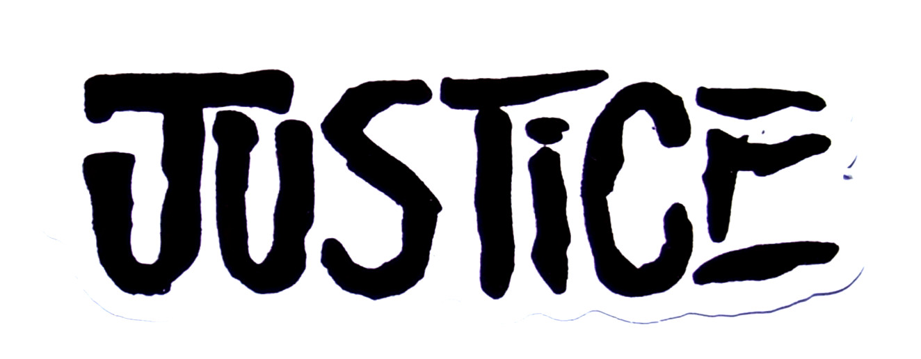 JUSTICE Logo Cut Sticker Decal Band Music Disco Techno Rock Justice