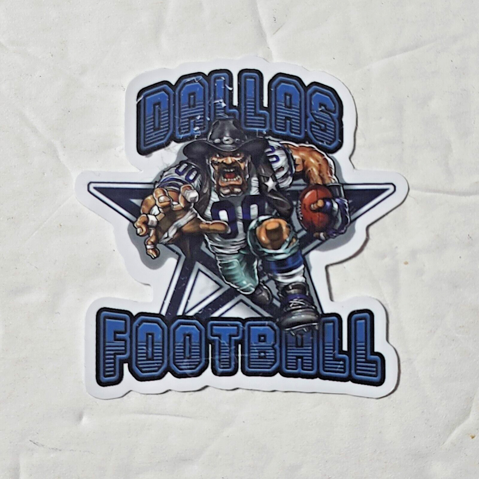 Dallas Football Cowboys Player 00 cowboy hat Sticker New 2 1/8″ x 2″