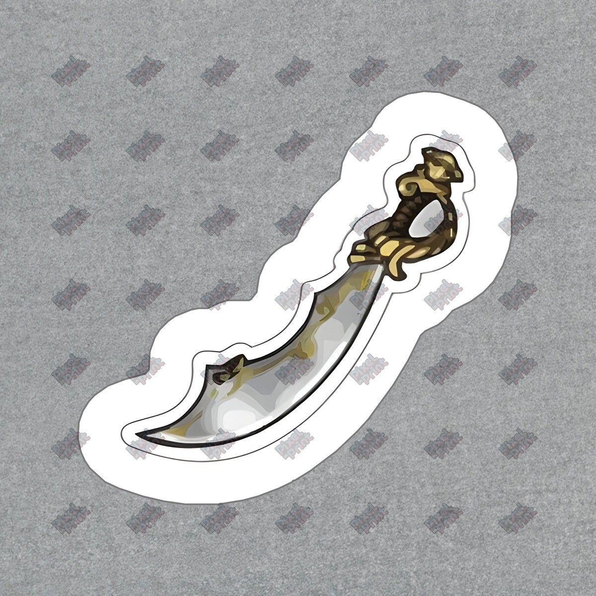 Decorative Pirate Sword Vinyl Sticker Unique Decal for Laptops, Water #950076