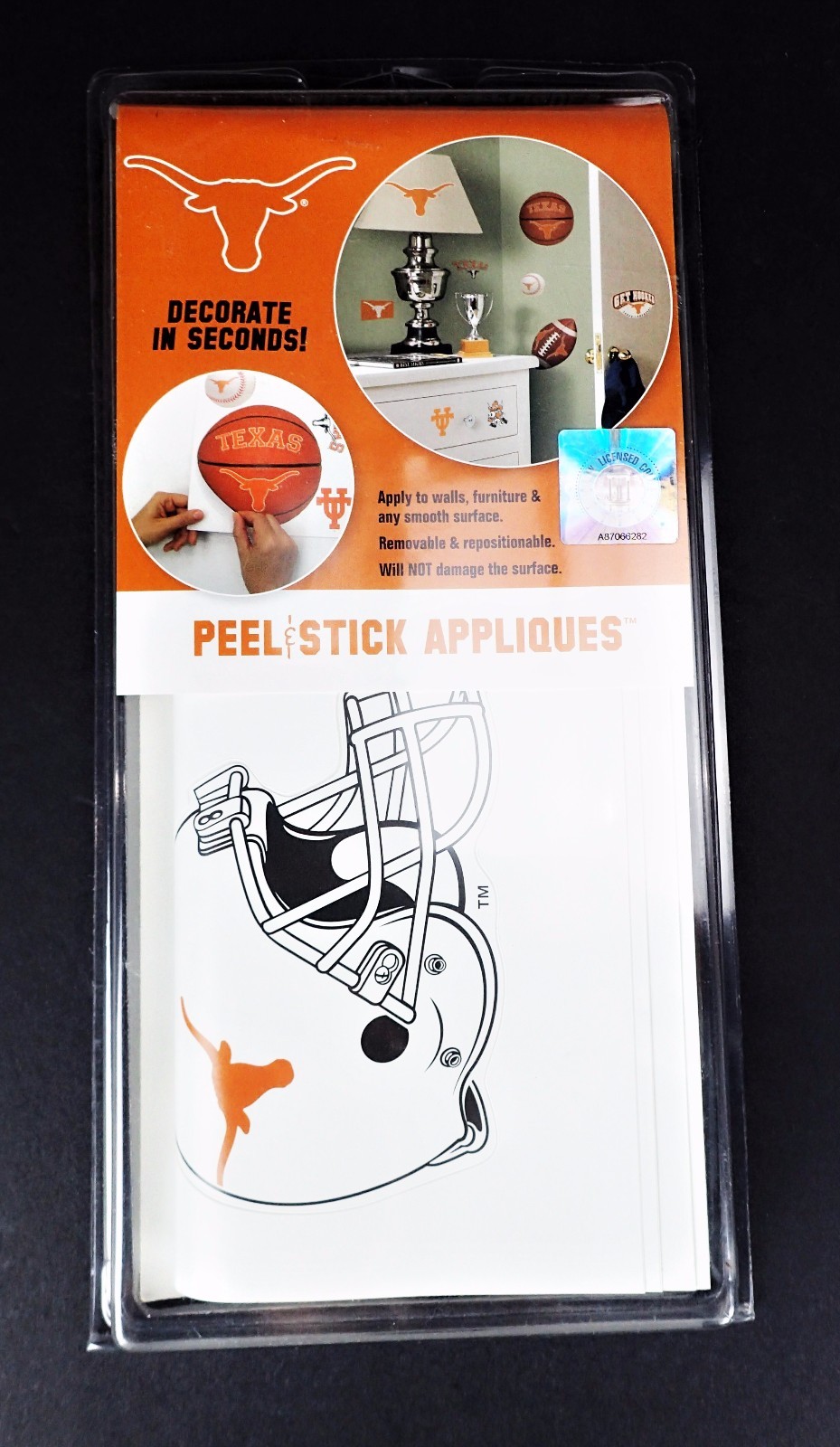 UT Texas Wall Decals TX Precut Reusable Peel Stick Appliques Removable 20+