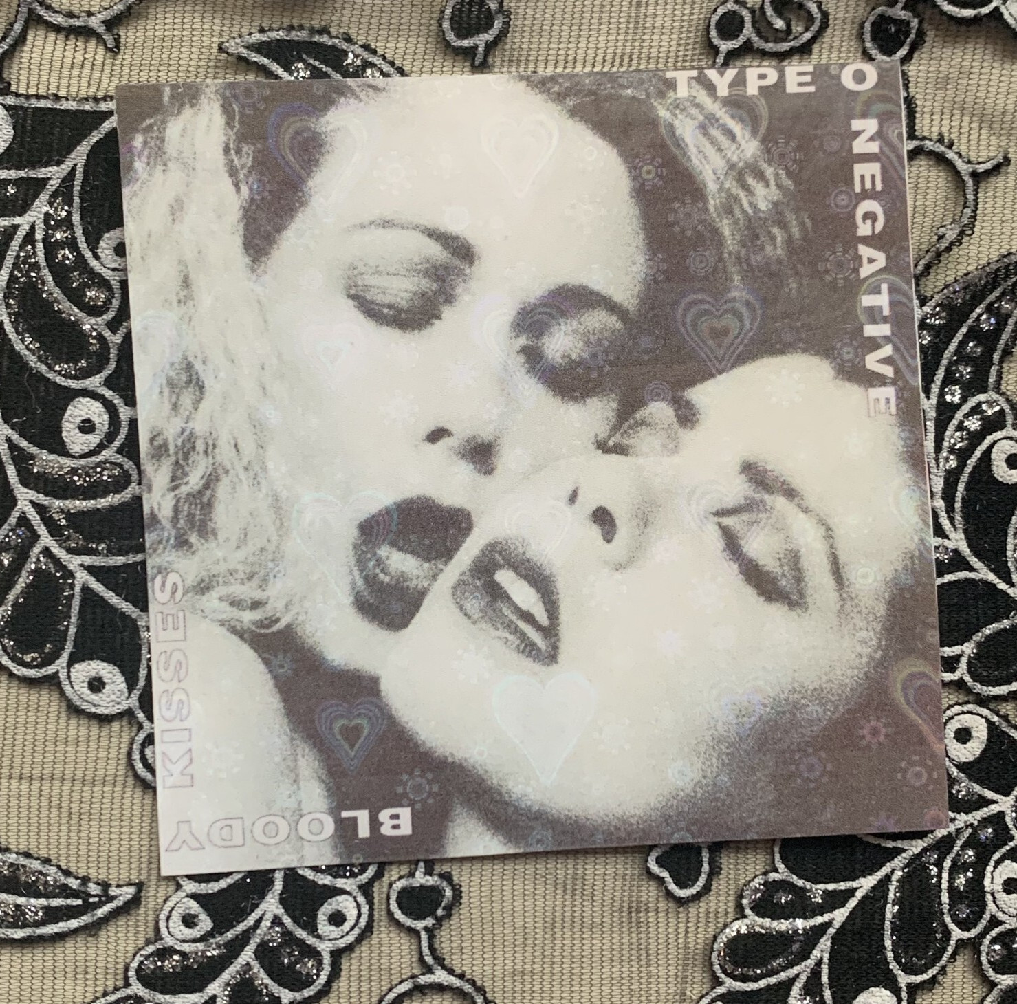 type o negative album vinyl sticker, holographic waterproof decal