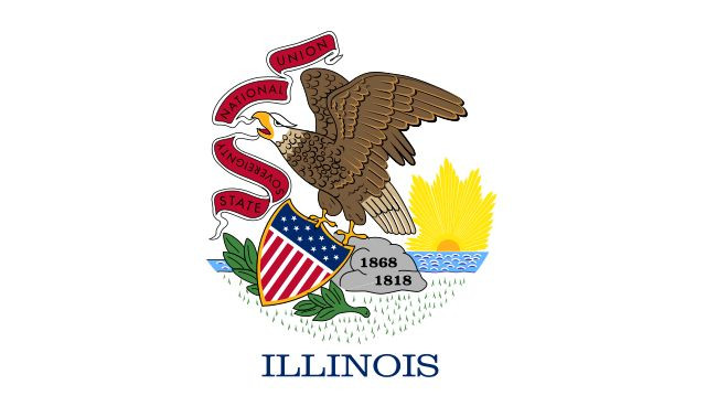 Illinois Flag Vinyl Decal / Sticker ** 5 Sizes **