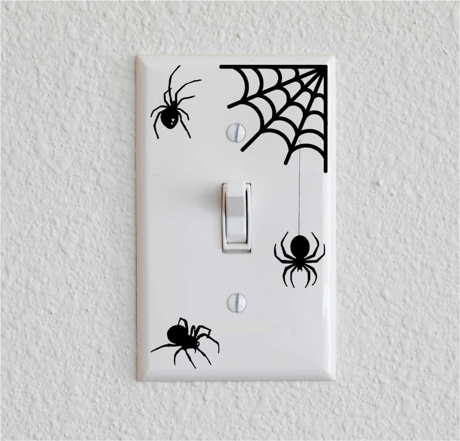 Spiders and Web decals for light switch funny and scary sticker Halloween 1″-2″