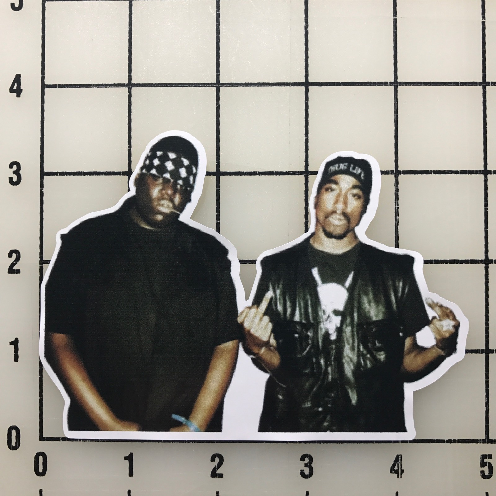 Notorious BIG & Tupac Shakur 5″ Wide Multi-Color Vinyl Decal Sticker – BOGO