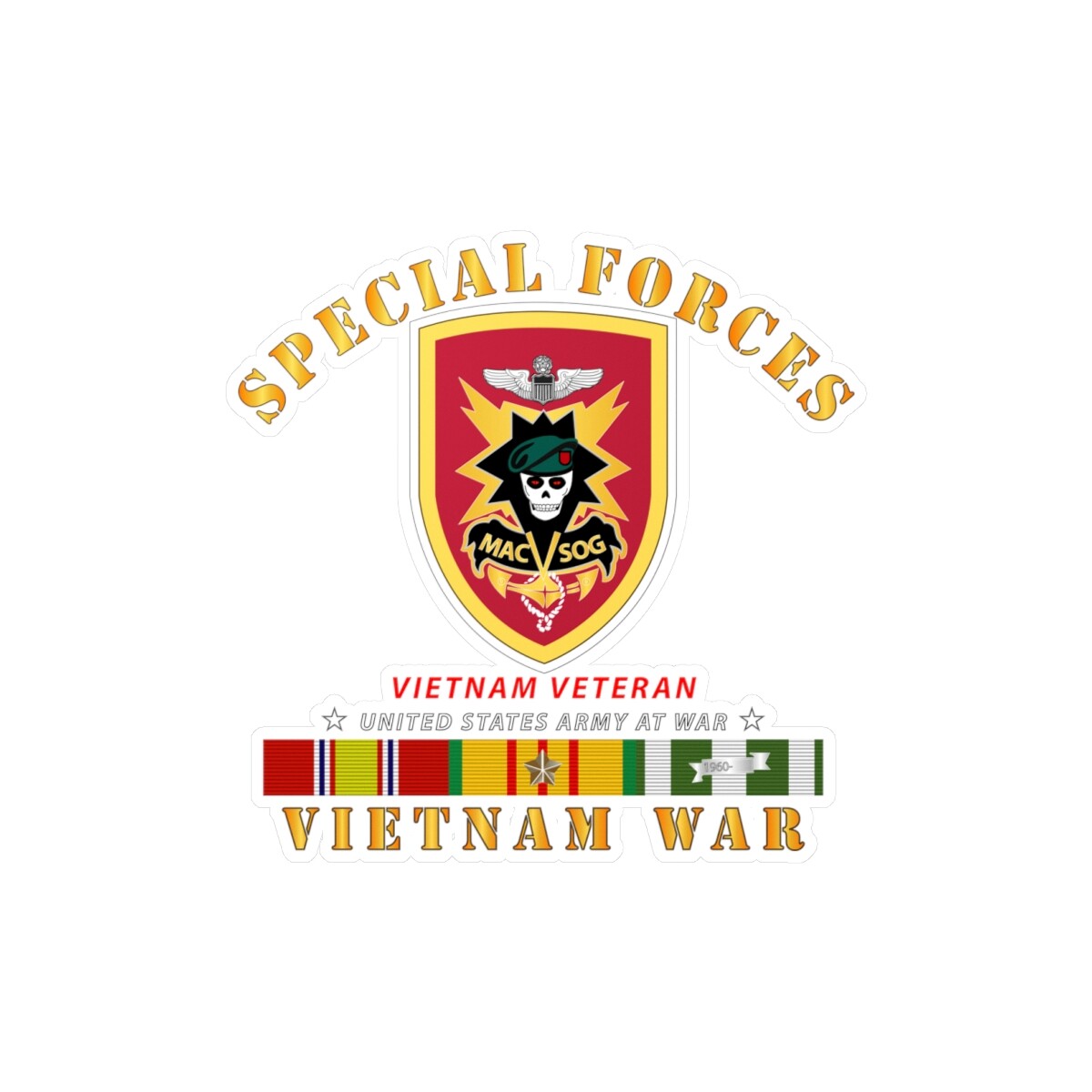 Kiss-Cut Vinyl – Special Forces – MACV SOG VN SVC V1