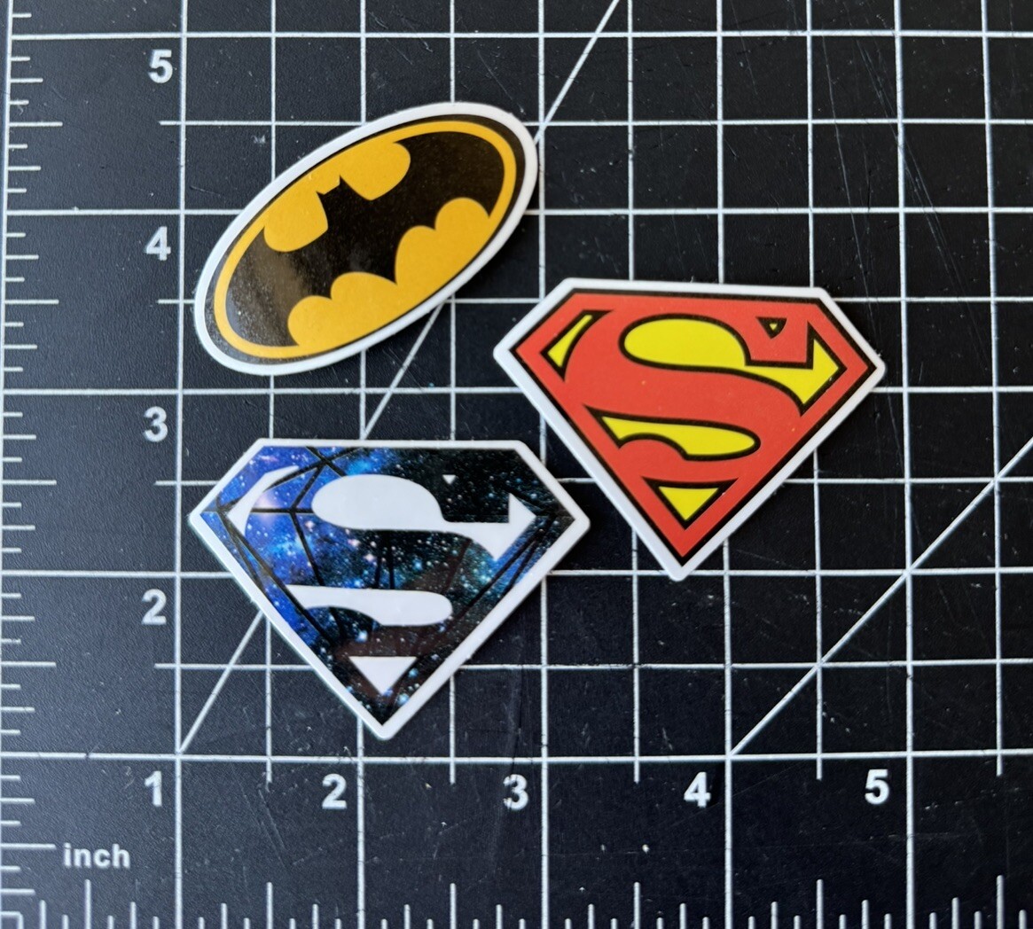 Superman Batman Decal Set Of 3 Super Hero Television – 80’s – Videos – Movies