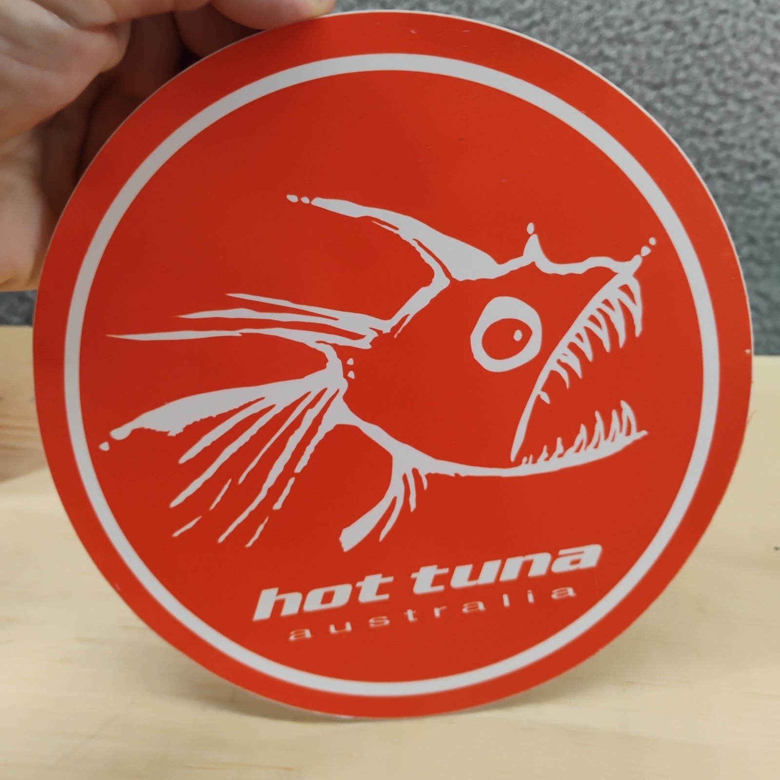 Vintage Hot Tuna Orange 7″ Skate Surf Circular Sticker