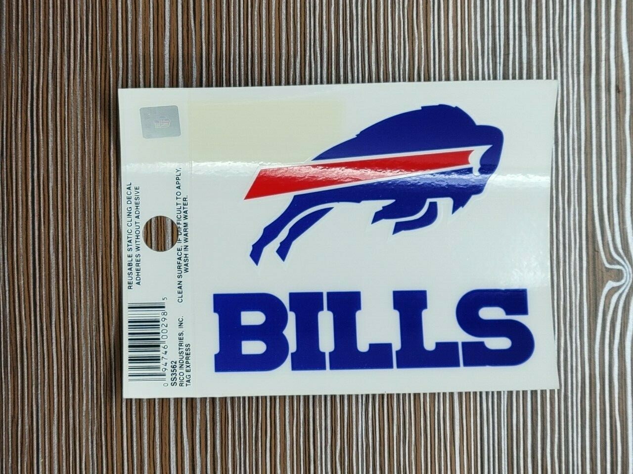 Buffalo Bills Small Static-Cling Window Decal Sticker – Approx 3″ x 4″