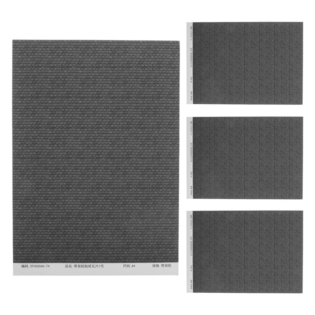 4 Sheets Simulation Tile Stickers Mini Dollhouse Tiles Making Supplies