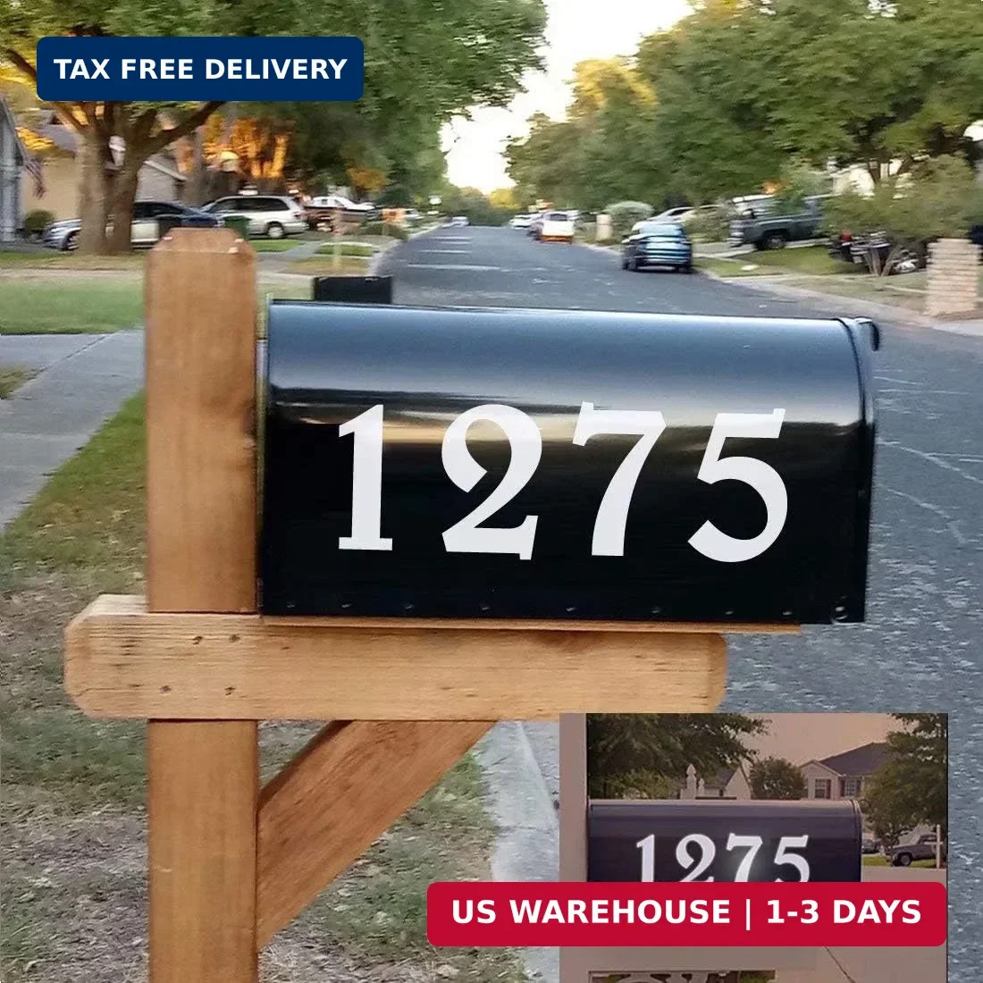 6″ Reflective Mailbox Numbers Sticker Decal Die Cut Elegant Style Vinyl Number S