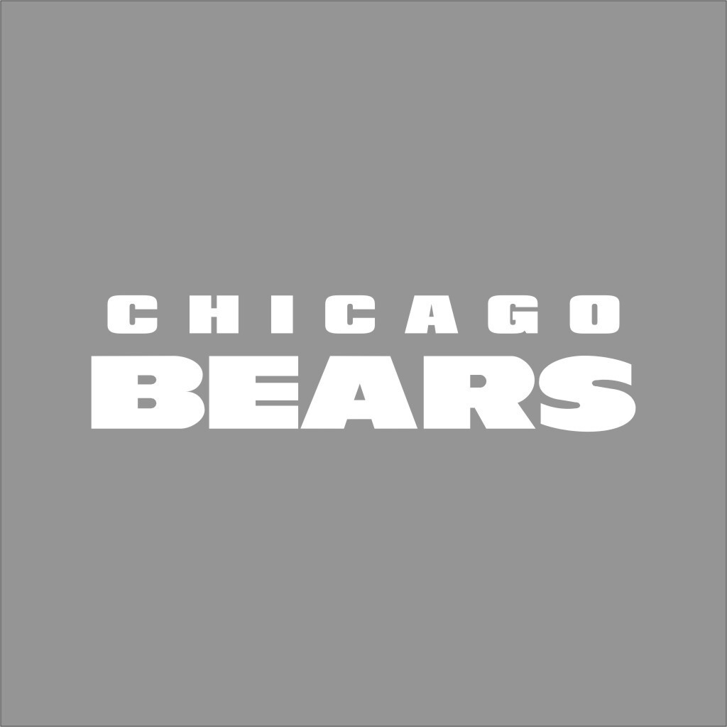 Chicago Bears #6 NFL Team Logo 1 Color Vinyl Decal Sticker Window Car Wall