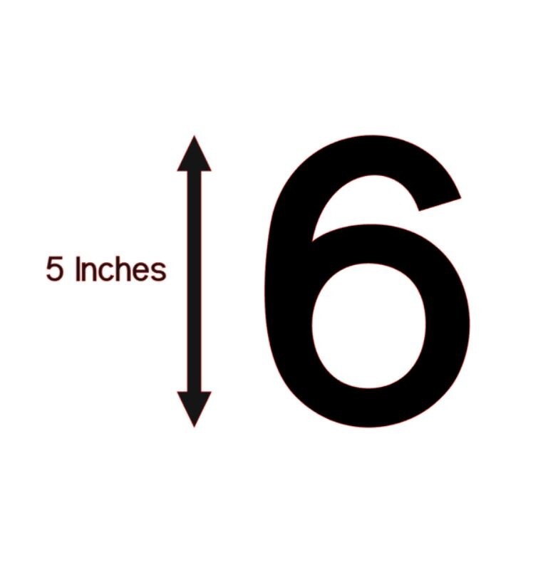 Large Number Stickers Mailbox Address 5″ Vinyl Decal Building House Business Car
