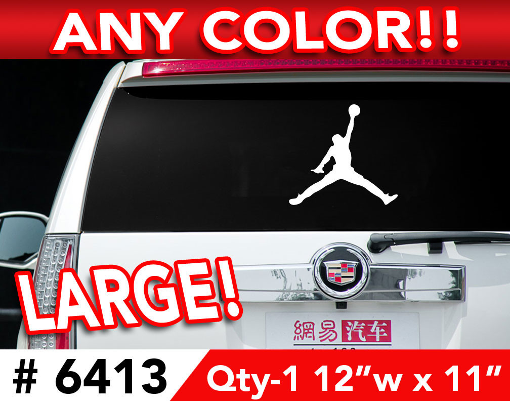 JORDAN WALL / CAR DECAL STICKER 12″x 11″ in Any 1 Color