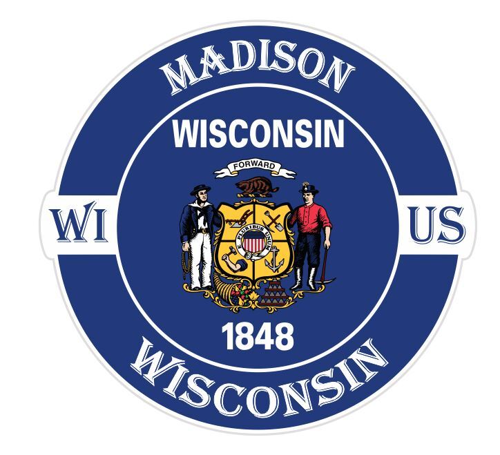 Madison Wisconsin Sticker Decal A722