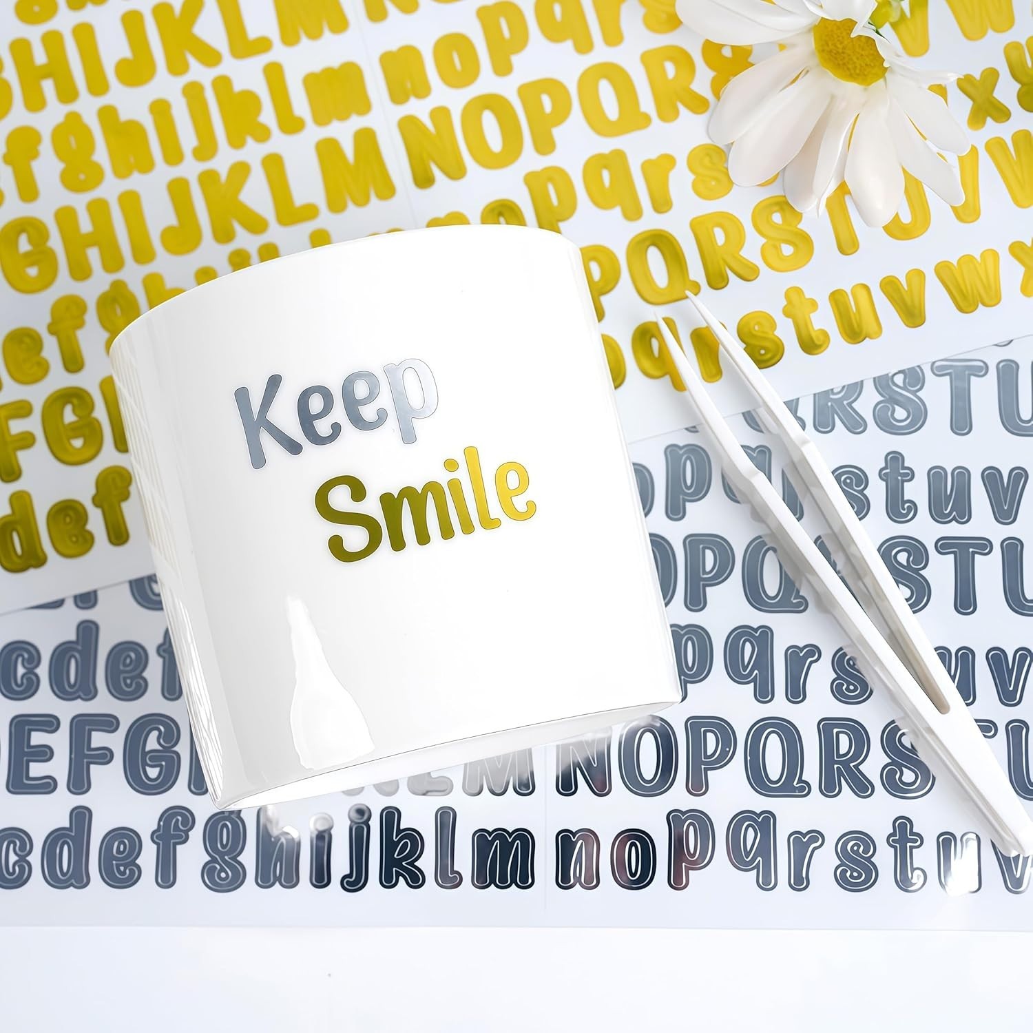 2500 PCS Mini Letter Stickers Small, Cursive Font 1/2 Half Inch (0.5 to 1 in)