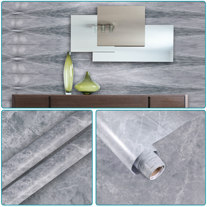 10ft Self Adhesive Marble PVC Wallpaper Roll Waterproof Peel Stick Contact Paper