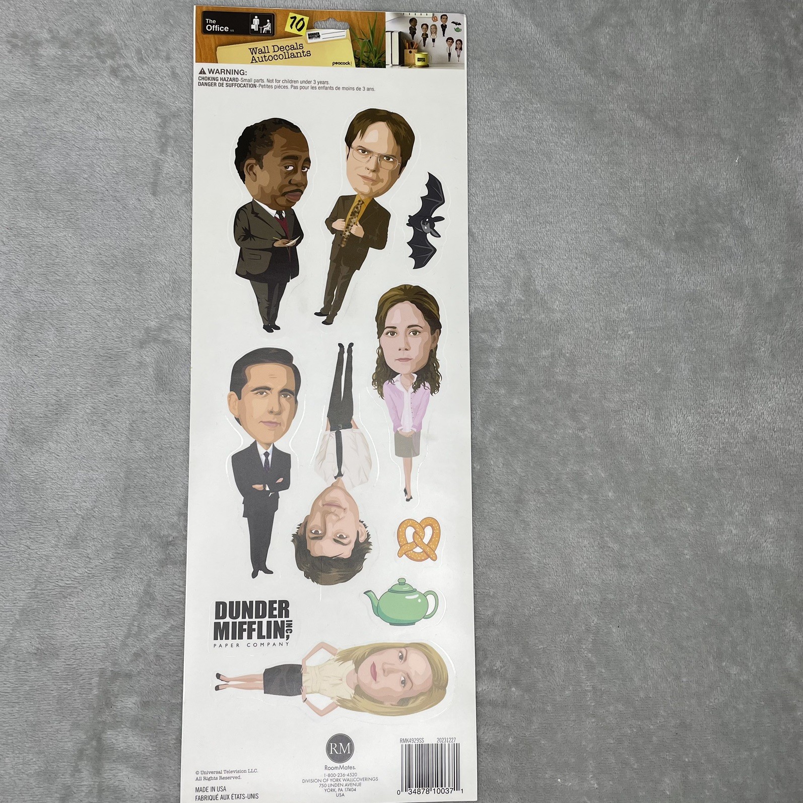 THE OFFICE 10 Wall Decals Removable & Repositional 5” Fat Head Stickers NEW