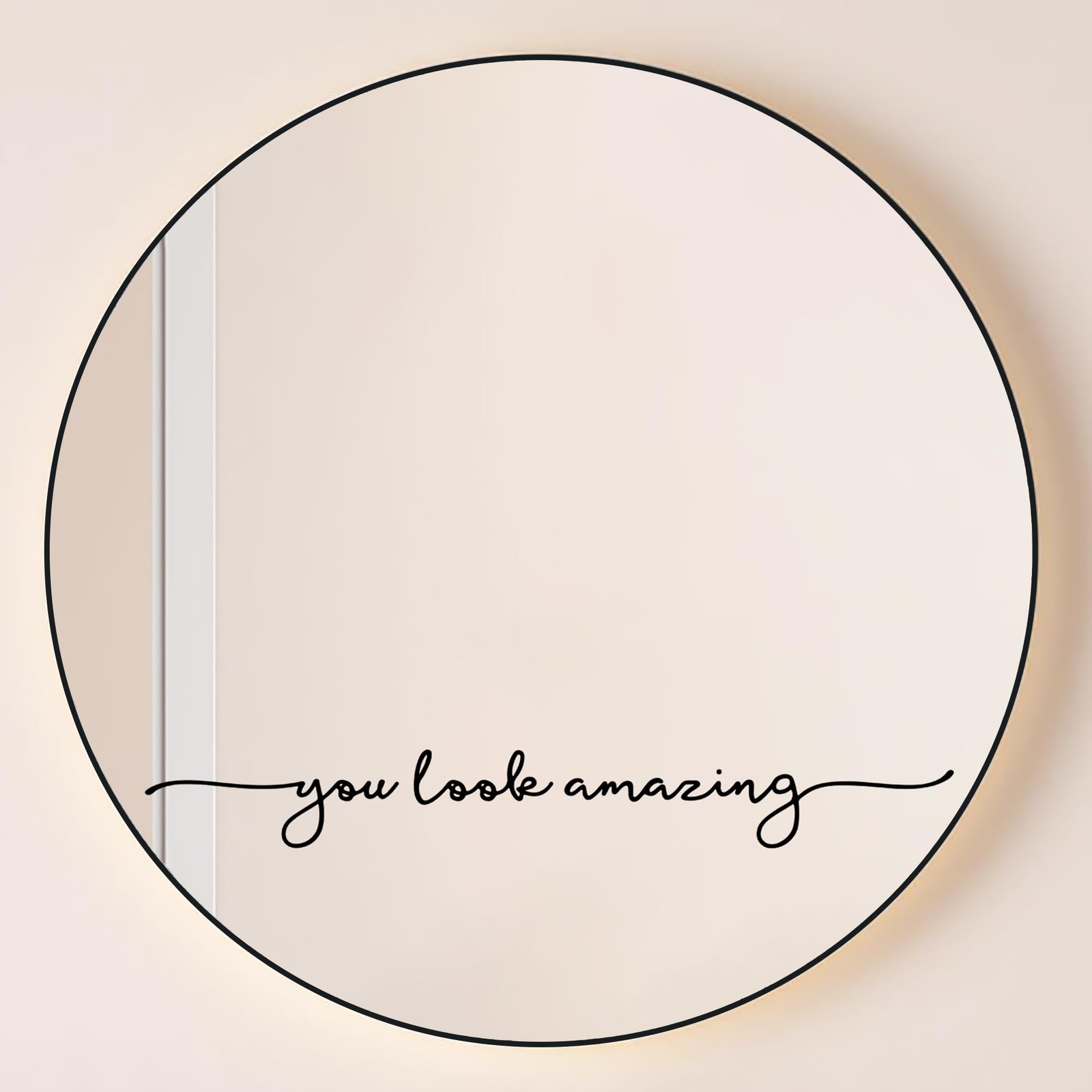You Look Amazing Mirror Decal – 18 x 2.5 Inch Mirror Vinyl,Bathroom Decor,Slo…