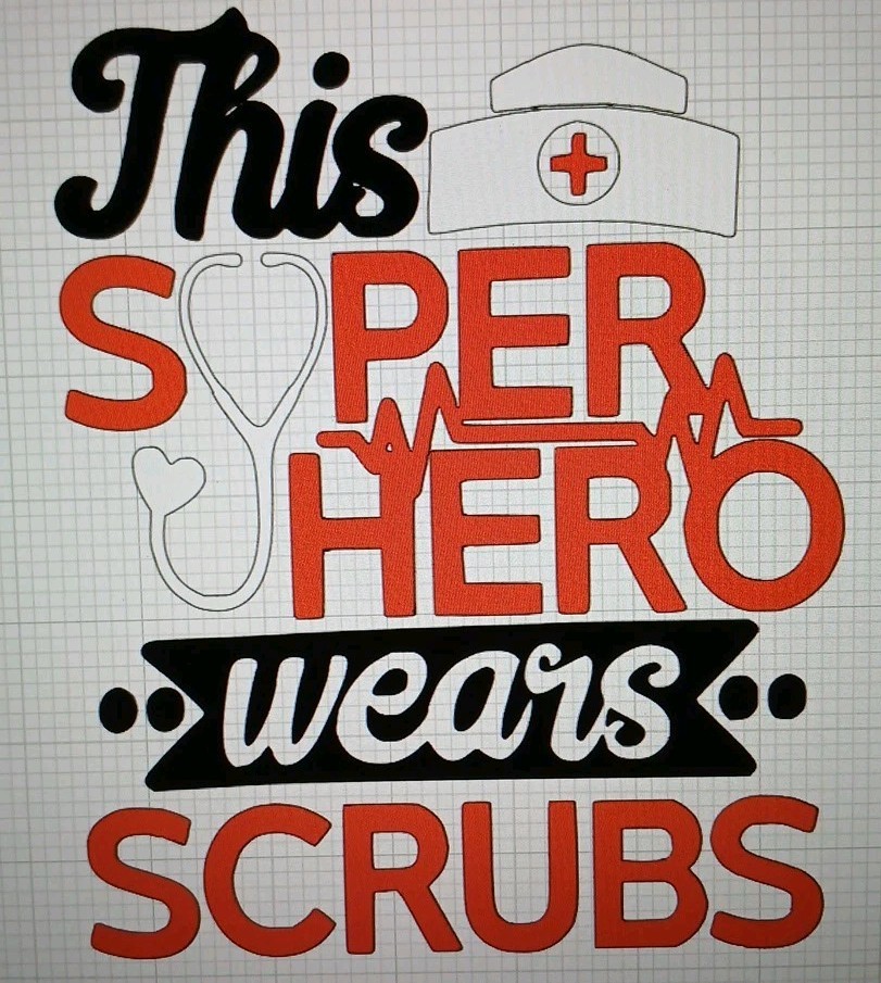 This Super Hero Wears Scrubs Decal