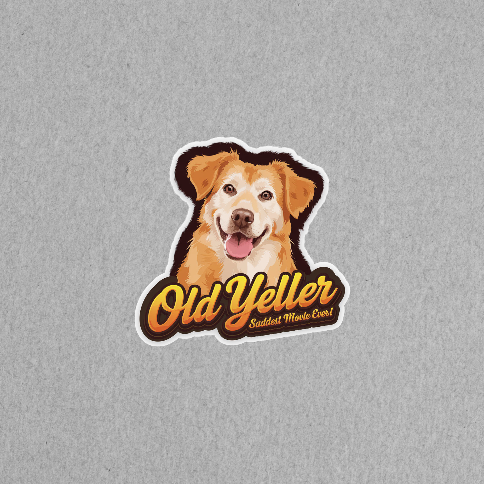 Old Yeller Movie Dog Sticker – Classic Retro 1950s Yellow Labrador Retriever #38