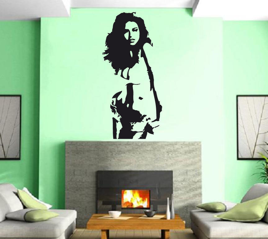 Sexy Hot Girl Woman Hair Spa Beauty Salon Wall Art Decor Vinyl Sticker z522