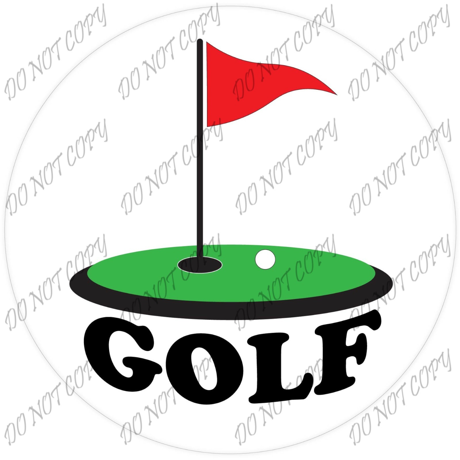 Laminated Vinyl Decal Die Cut Waterproof Sticker – Golf Green