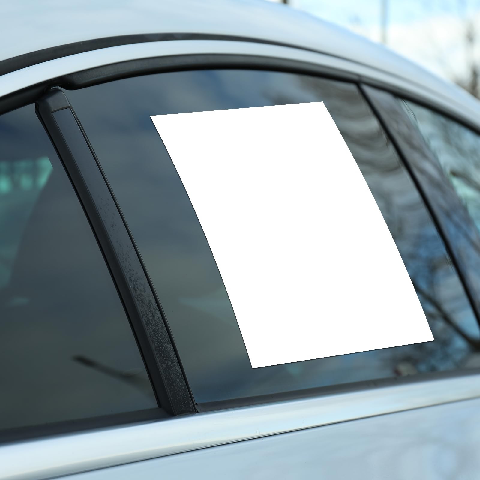 Maitys 100 Pcs Outdoor Window Stickers for Car Dealers 8.5″ x 11″ Plain White…