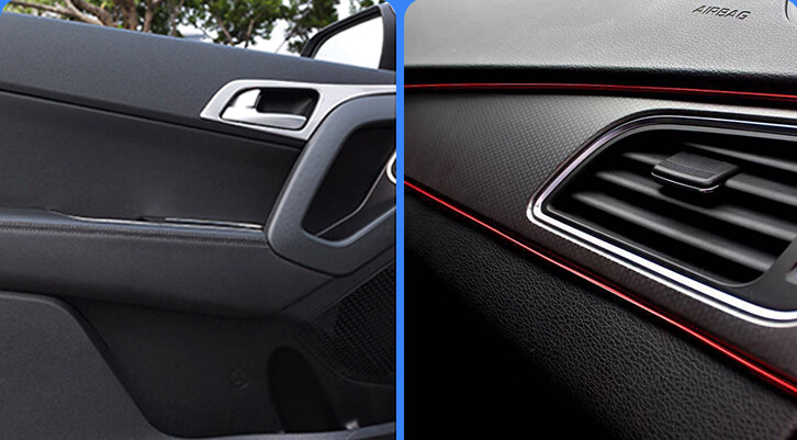 5M Car Interior Trim Strips Plating Flexible Auto Edge Moulding Line Decor