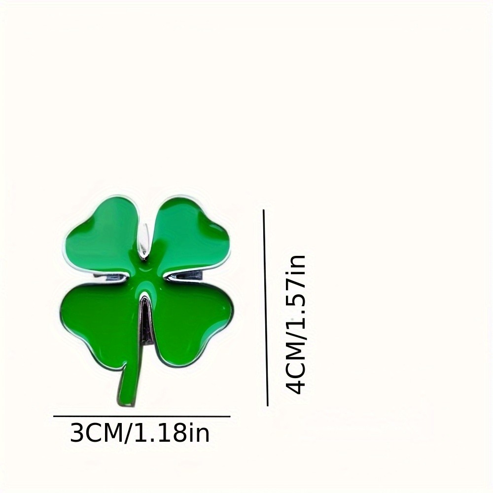 Long Lasting Robust Compact 2PCS 3D Zinc Alloy Four-Leaf Clover Car Tail Emblems