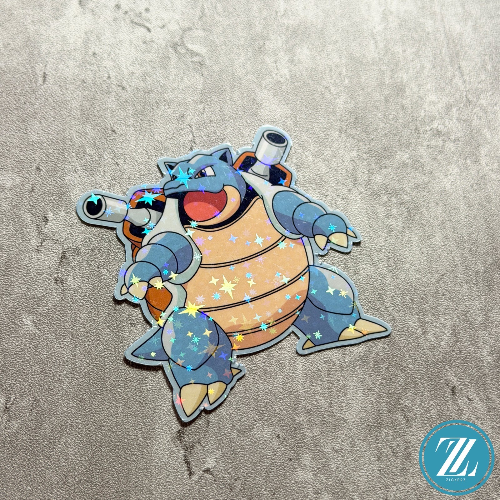 Blastoise Sticker, Holographic Pokemon Decal