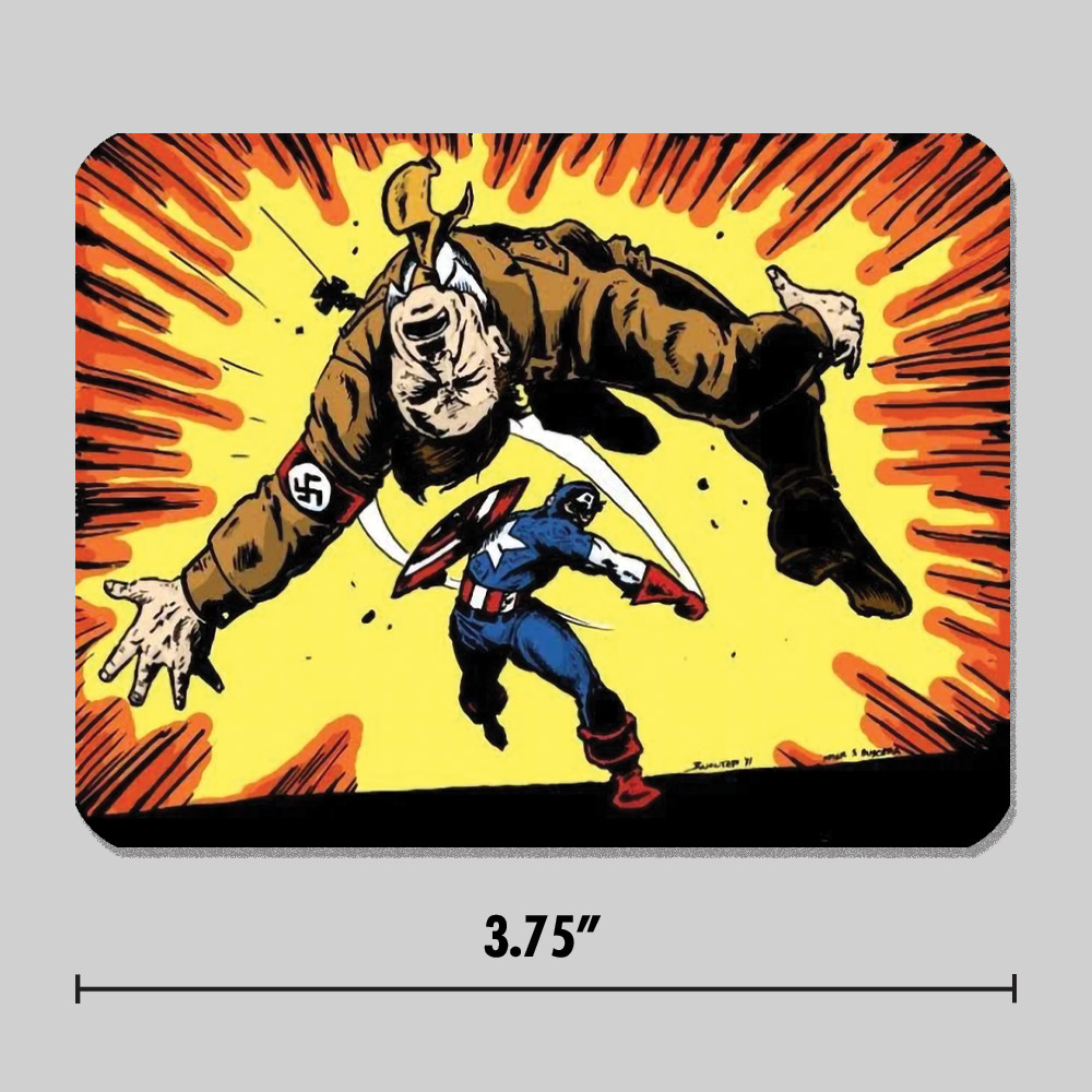 Captain America Sticker Punch Hitler Superhero 3.75″ Vinyl Decal
