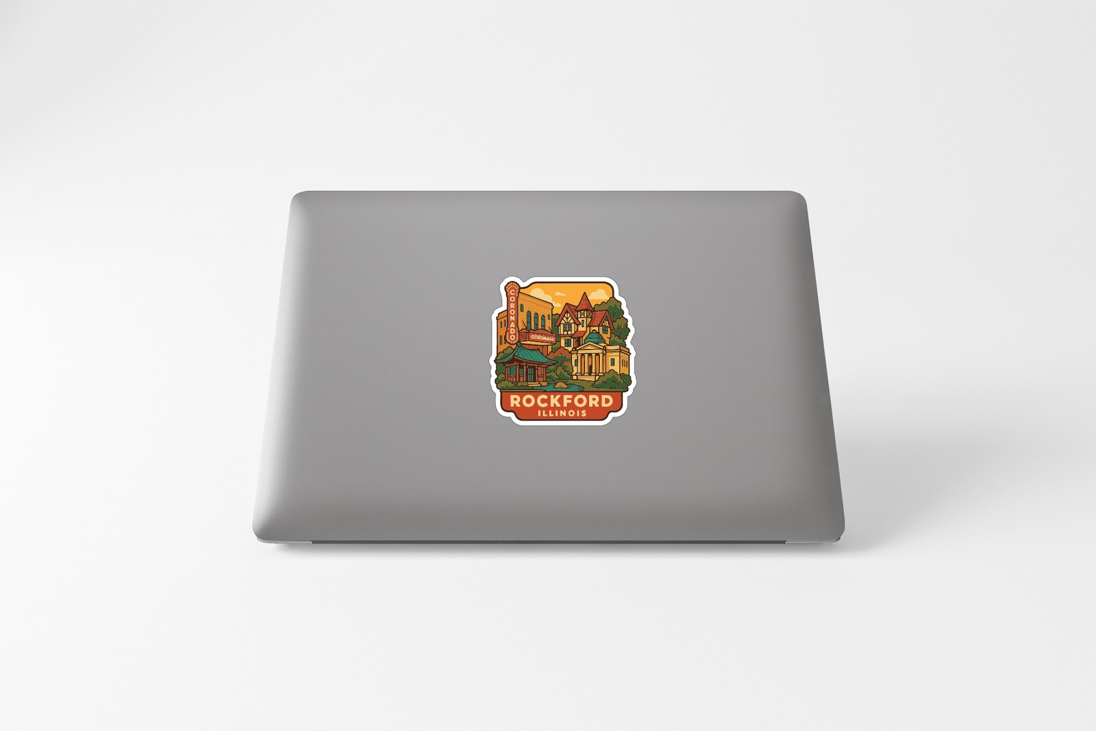 Rockford Illinois Sticker Decal Vinyl Die-Cut City Skyline Landmark Design