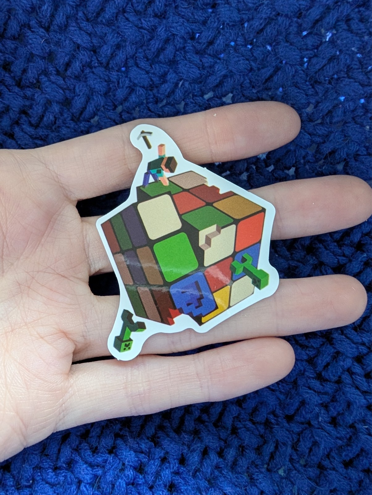 Pixel graphic, Video game, Minecraft, Vinyl, Sticker, Rubix cube