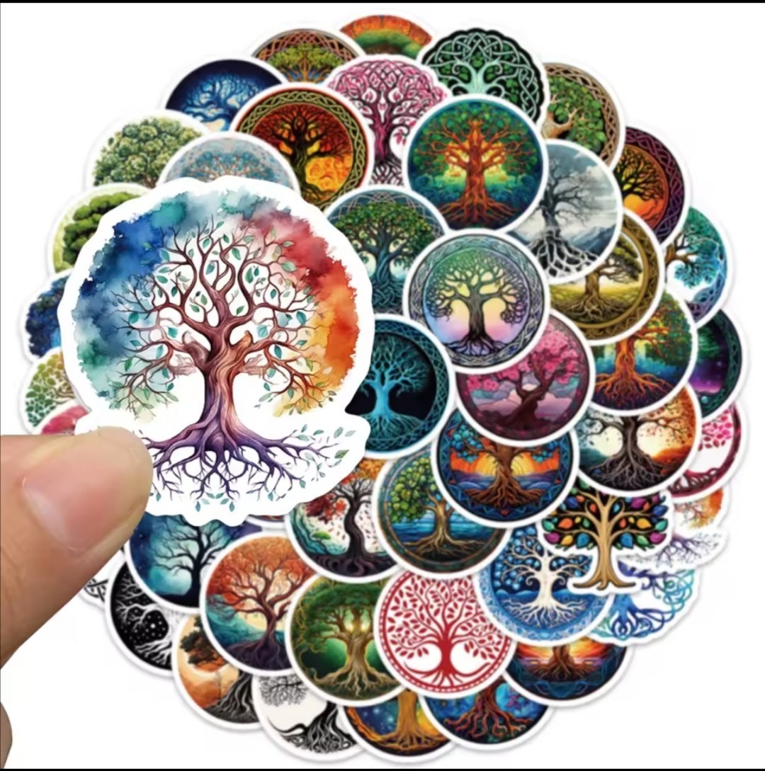 10 PCS Tree of Life Celtic Pagan Totem Stickers 2 BRAND NEW