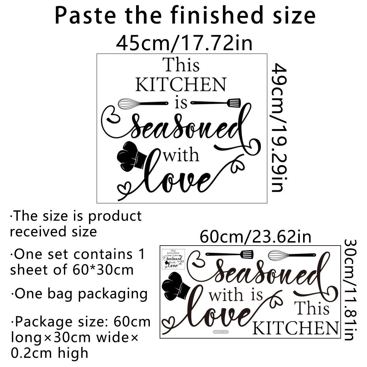 Home Decor Kitchen Decor Kitchen Wall Sticker Self-apply PVC Modern Style